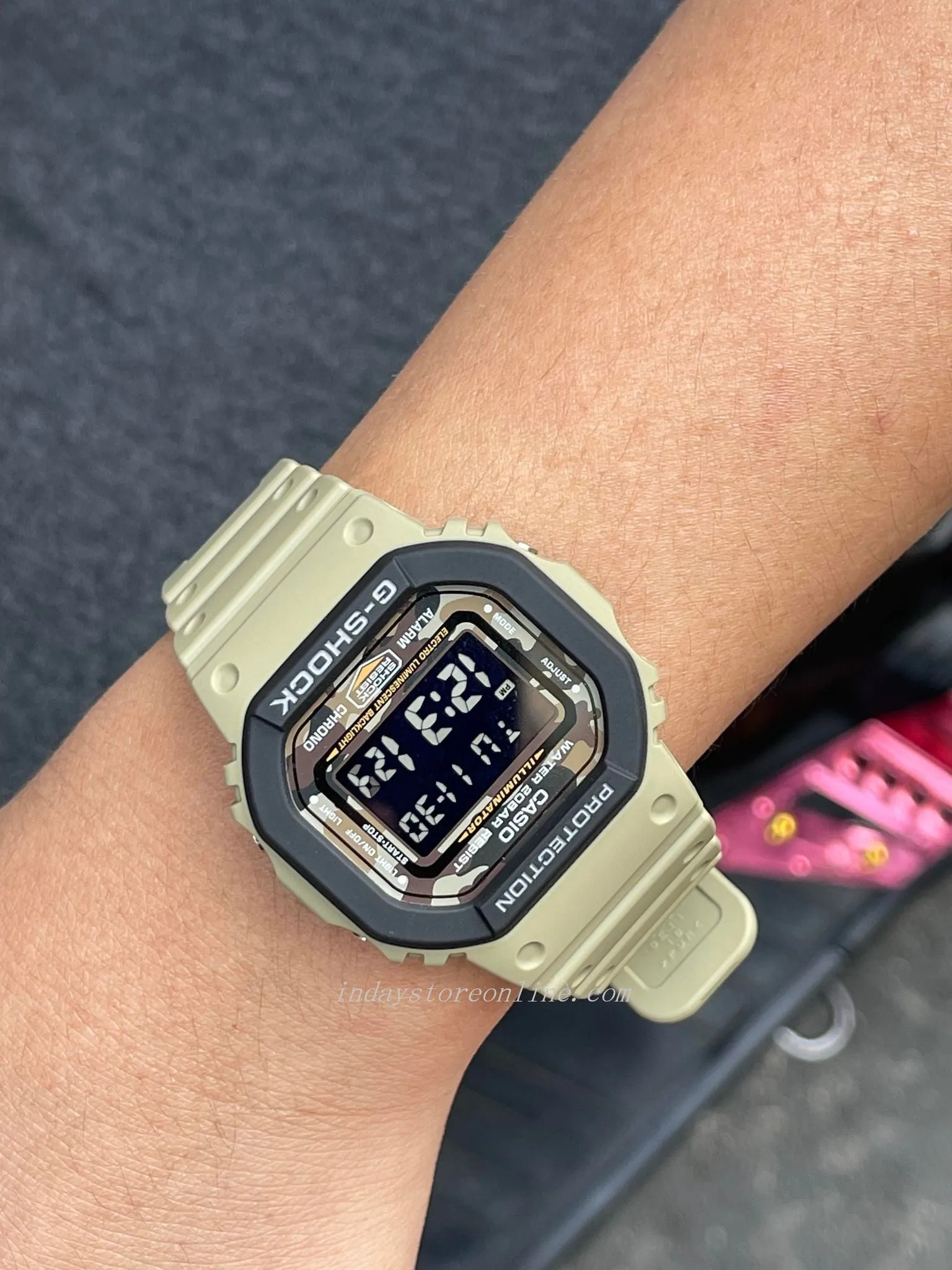 Casio G-Shock Men's Watch DW-5610SUS-5 Digital 5600 Series Cloth Band Shock Resistant Mineral Glass