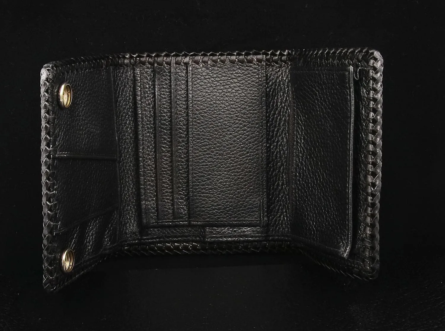 Cross Lizard Leather Chain Wallet